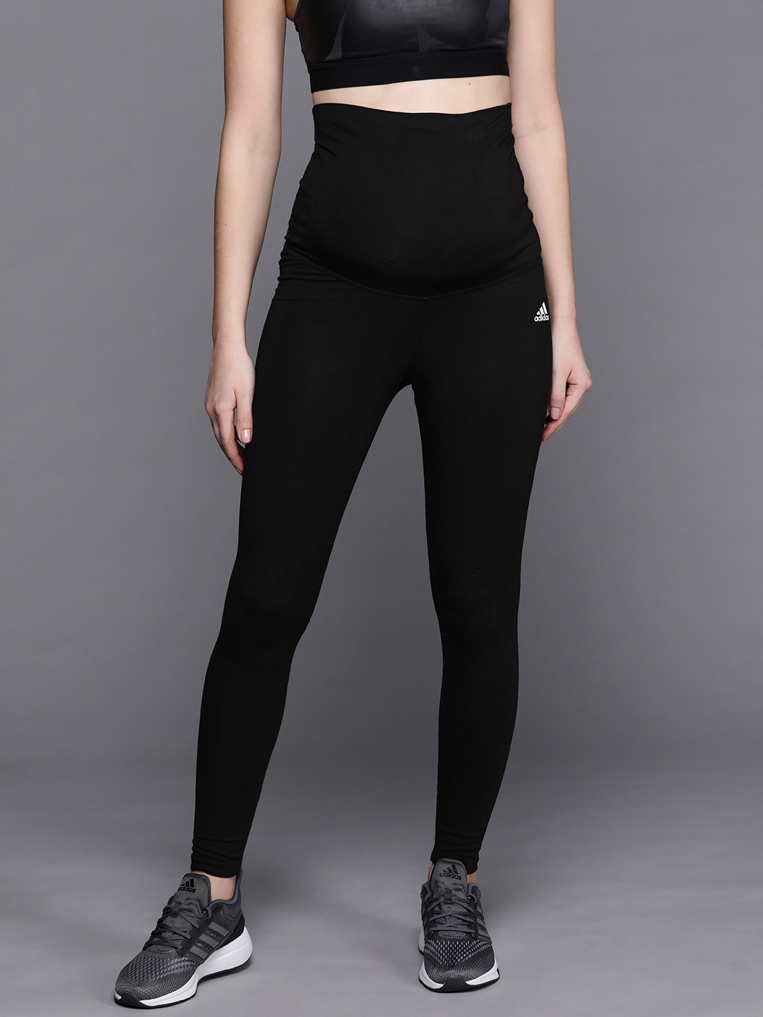 

ADIDAS Women Black Solid Essentials Maternity Sustainable Tights