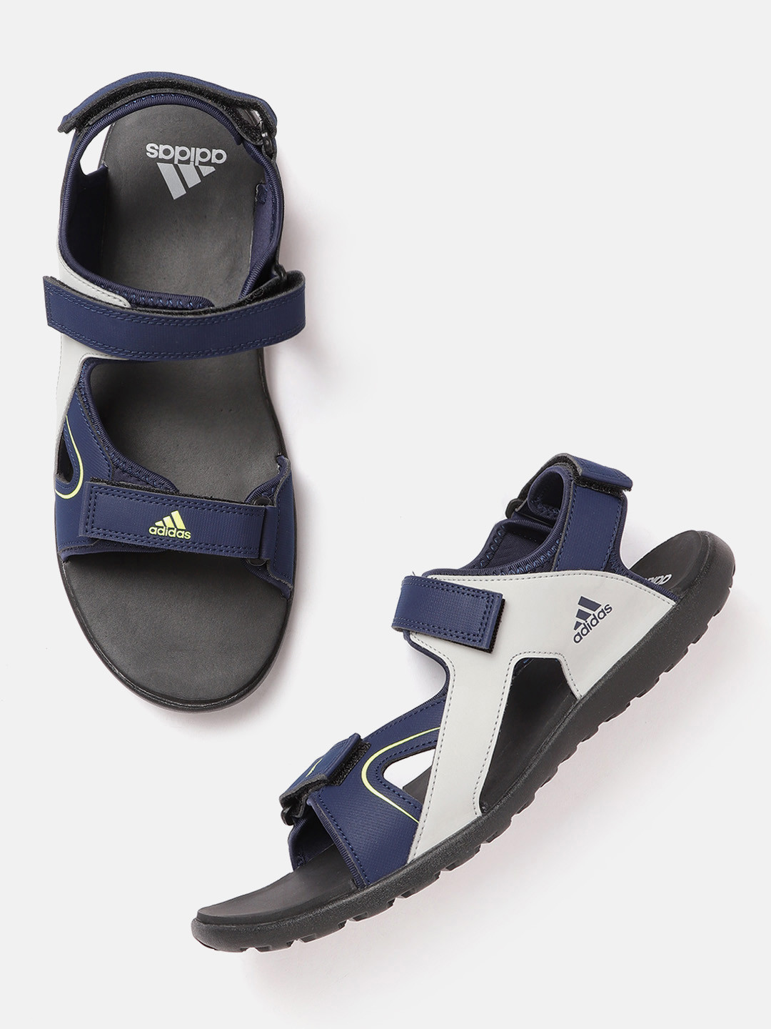 

ADIDAS Men Navy & Grey Adirengo Light Colourblocked Sports Sandals, Navy blue