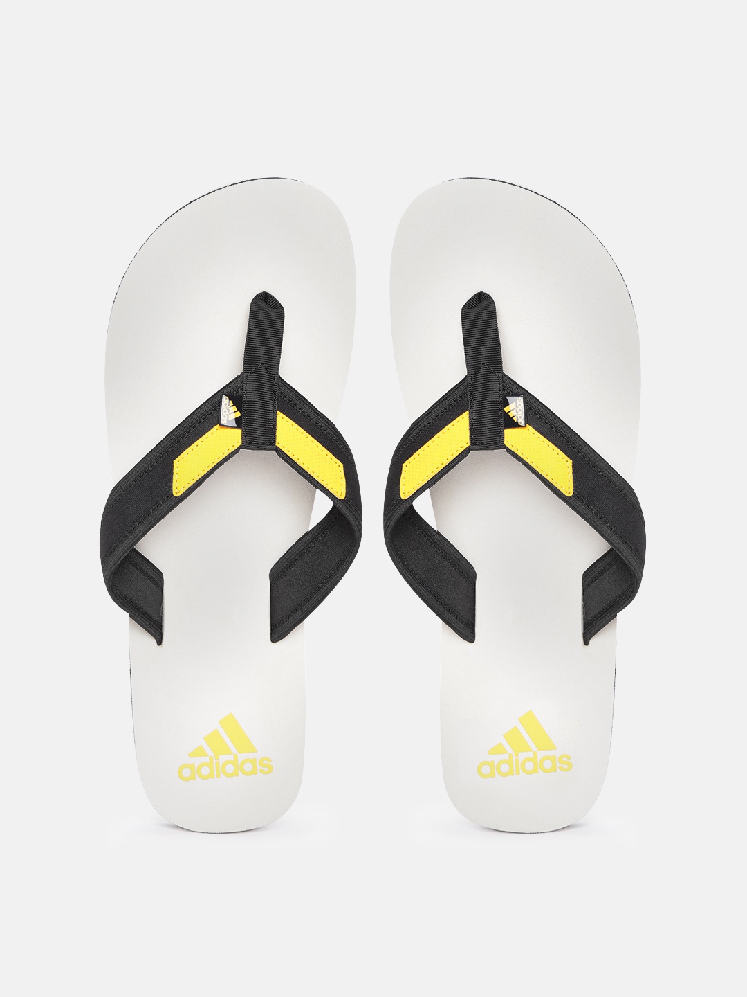 

ADIDAS Men Black & Yellow Solid Adi Rio Attack 2 Thong Flip Flops