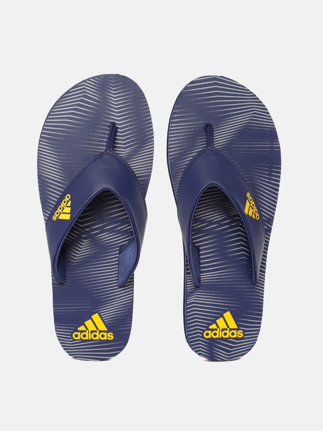 

ADIDAS Men Navy Blue & Grey IND Comfort Printed Thong Flip-Flops