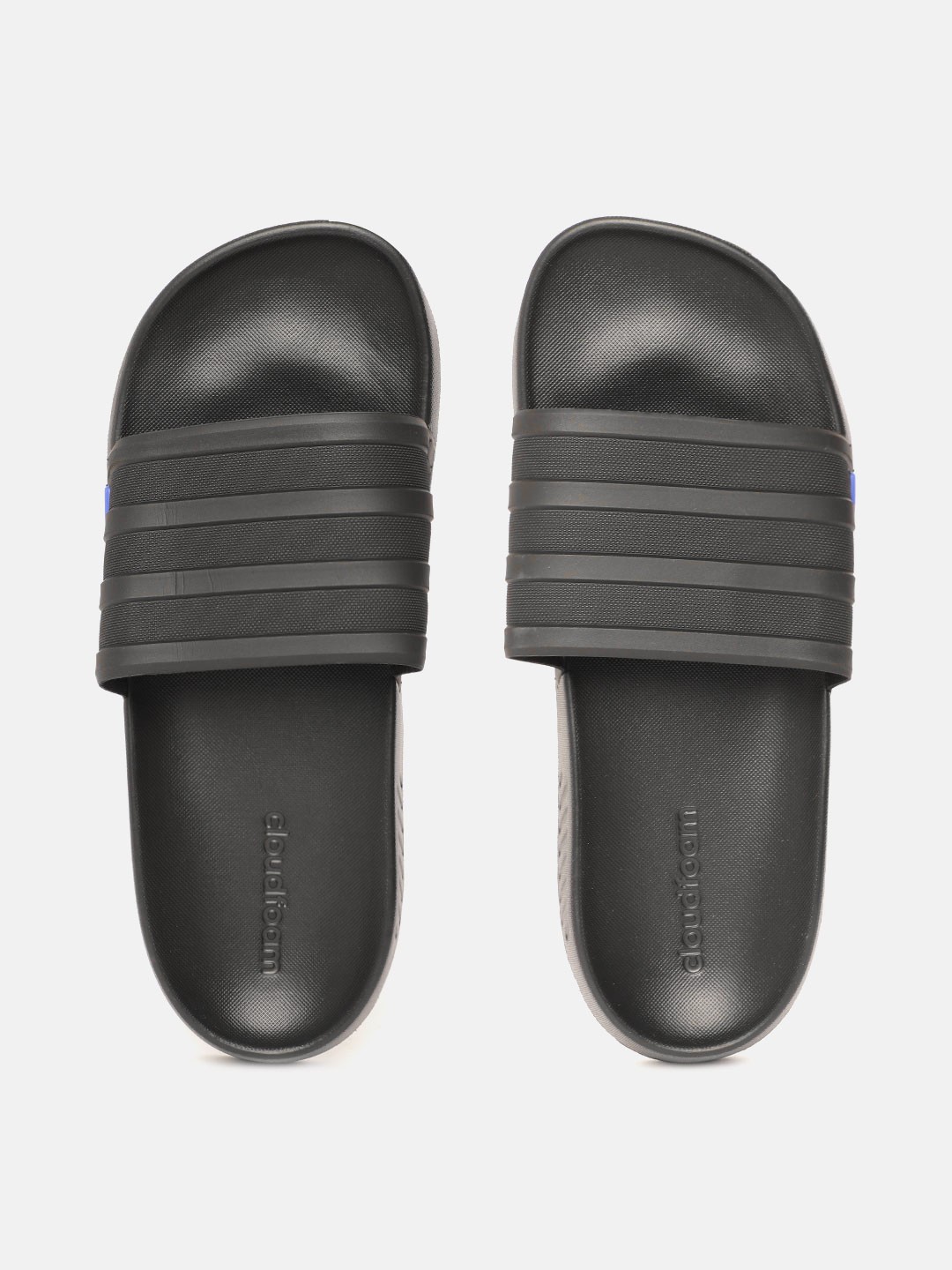 

ADIDAS Unisex Black Striped Iconic Runner Sliders