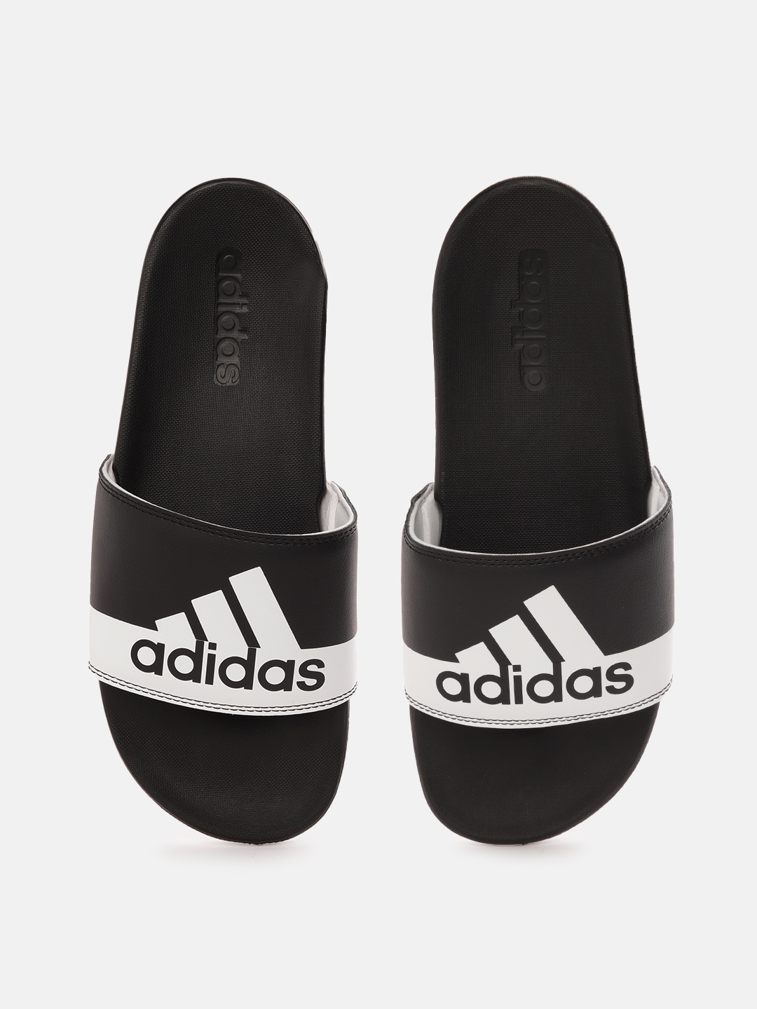 

ADIDAS Unisex Brand Logo Print Adilette Comfort Sliders, Black