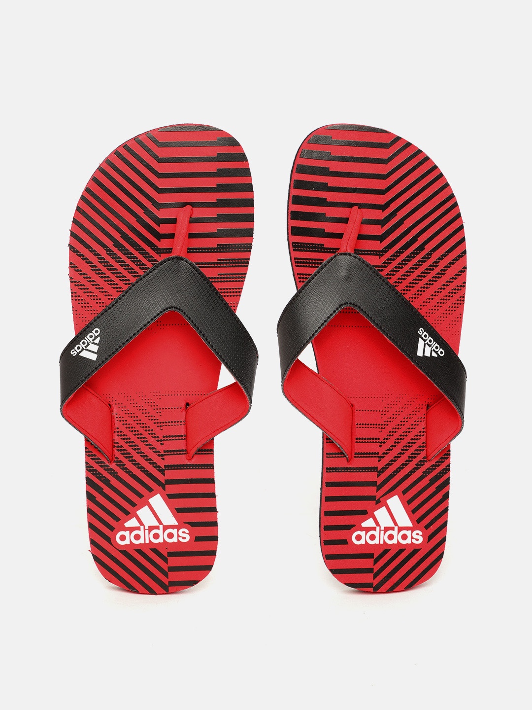 

ADIDAS Men Black & Red Beach Print Max Out 19 Thong Flip-Flops