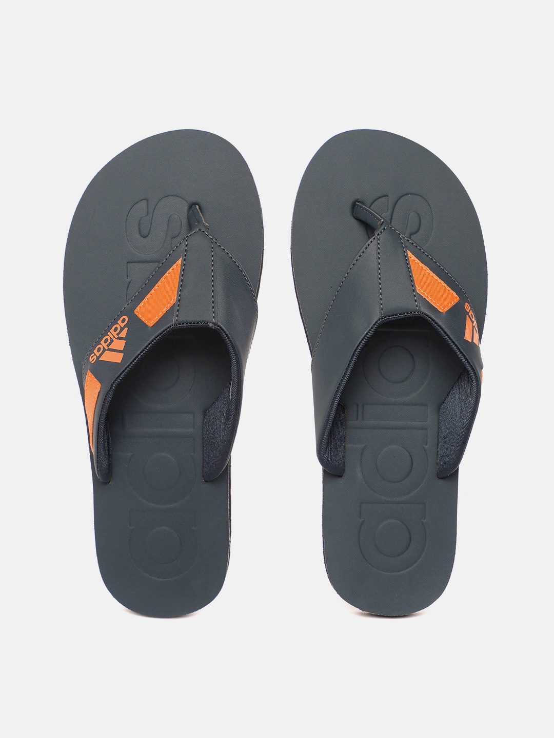 

ADIDAS Men Navy Blue & Orange SLALON Thong Flip-Flops