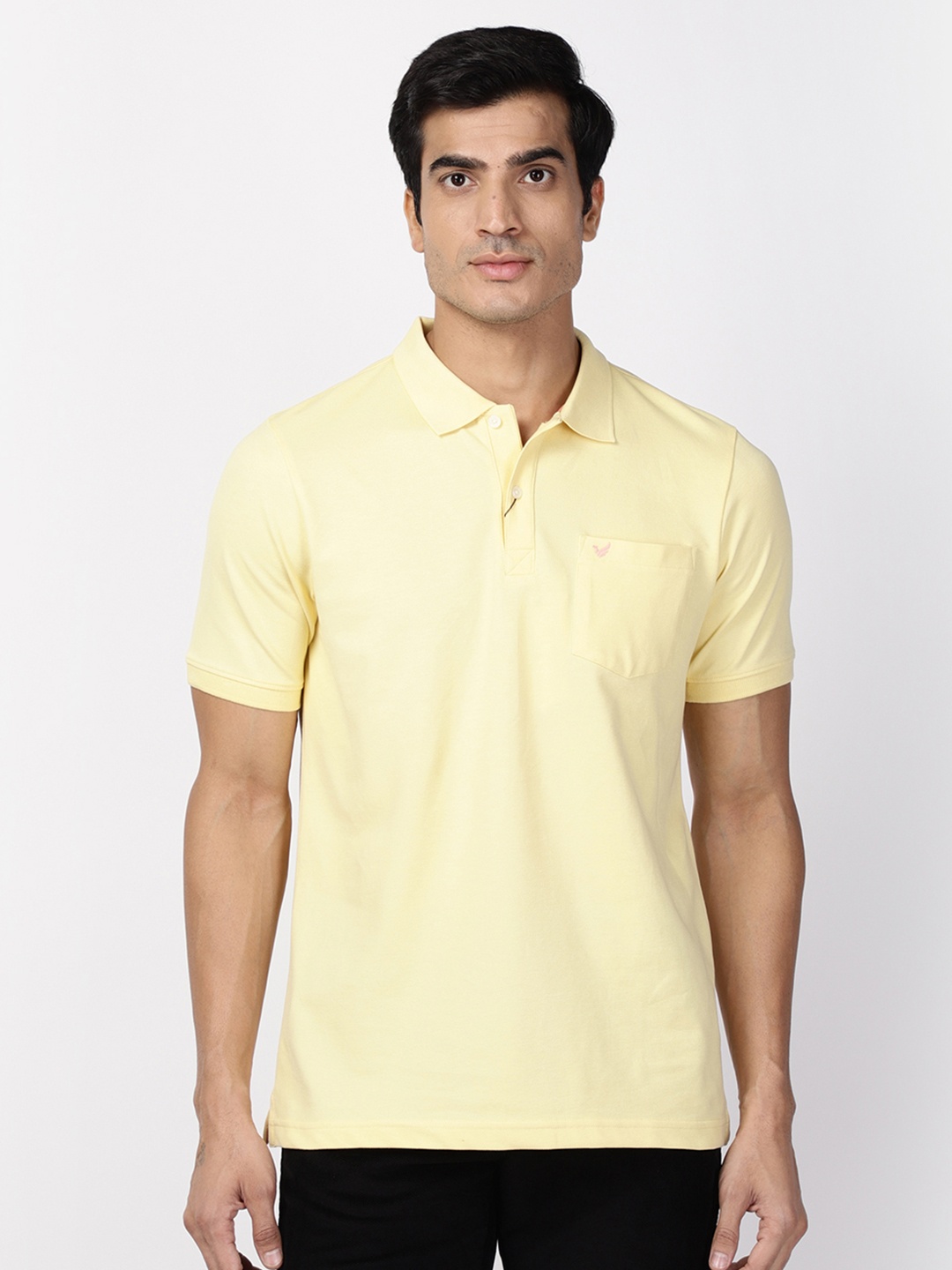 

Blackberrys Men Yellow Polo Collar Slim Fit T-shirt