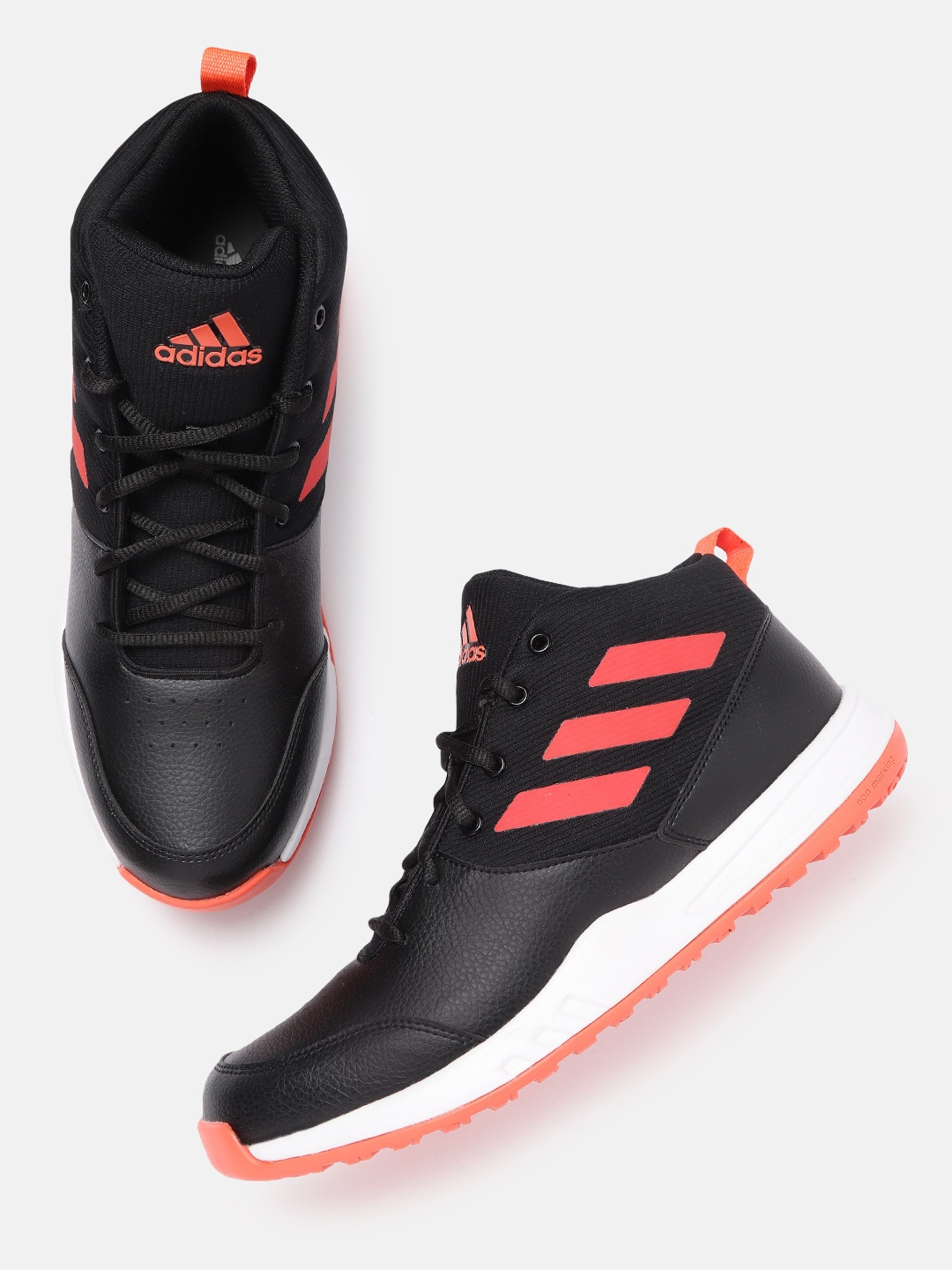 

Adidas Men Black & Red Solid Court Rage Running Shoes