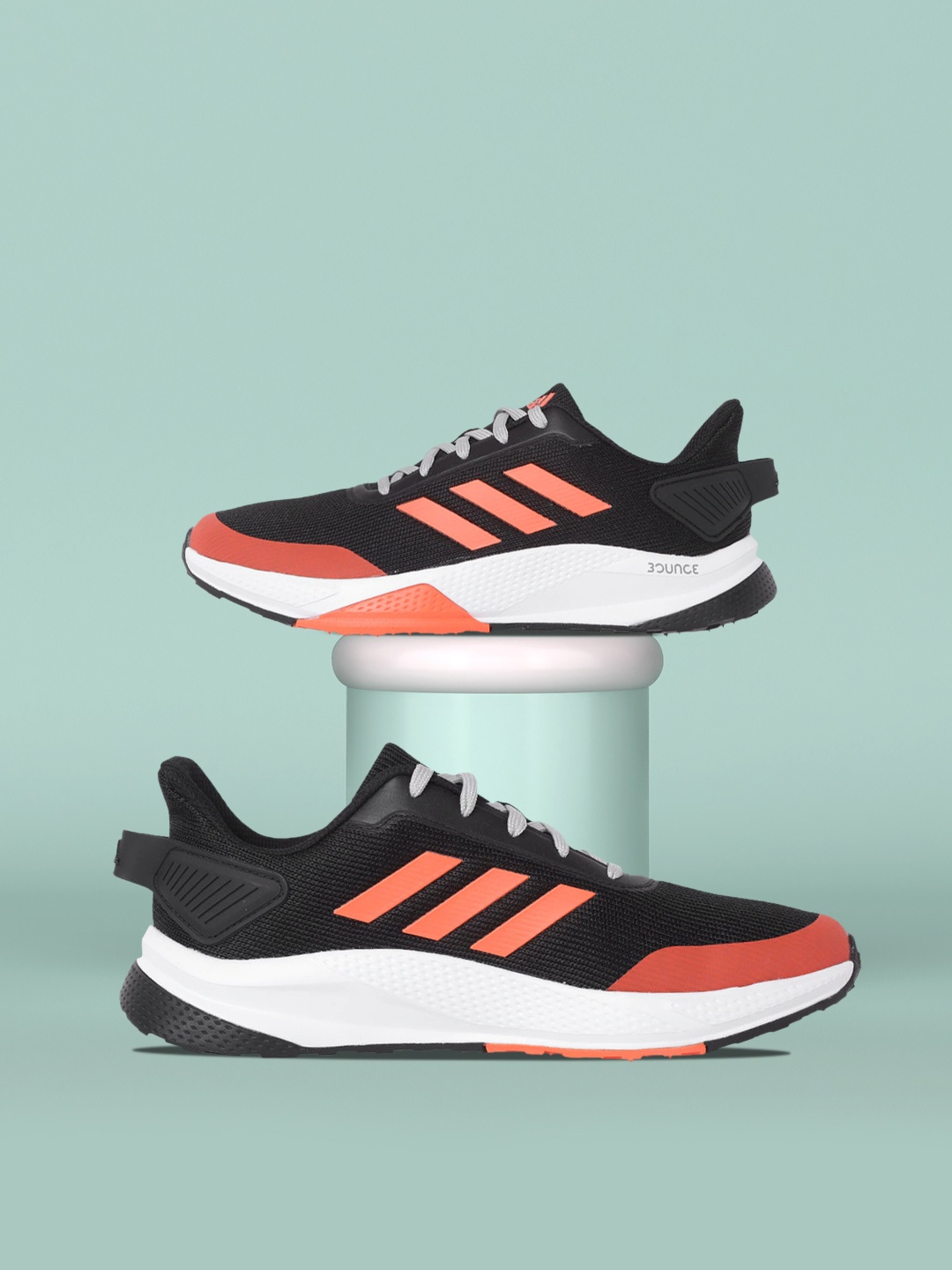 

ADIDAS Men Black & Orange Solid Steady Running Shoes
