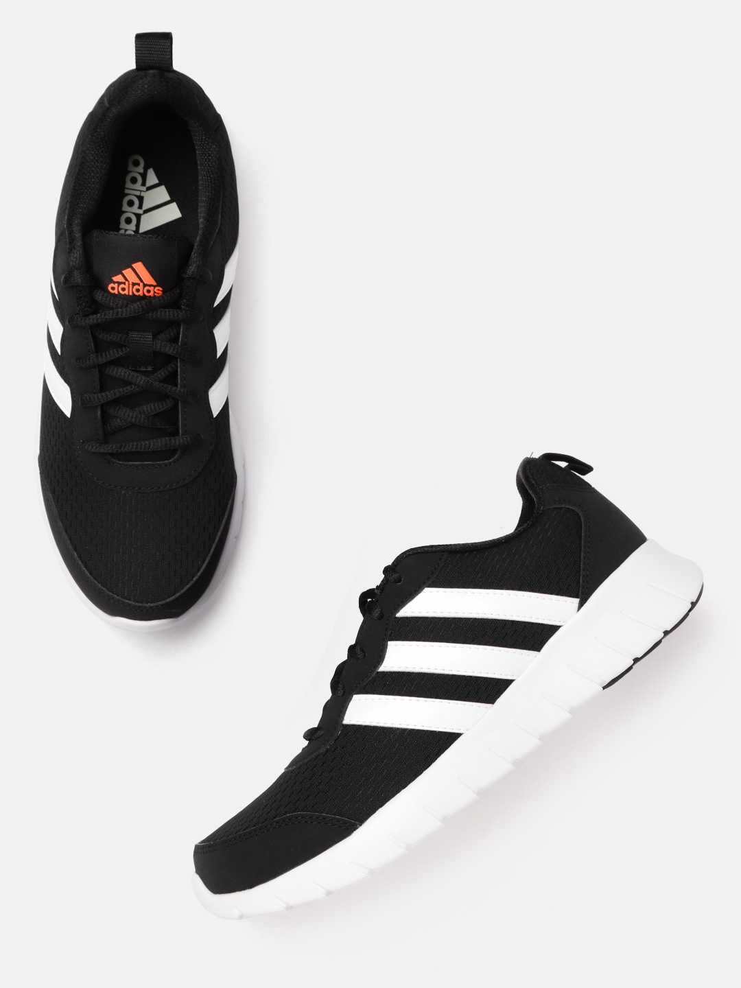 

ADIDAS Women Black & White SweepIt Woven Design Running Shoes