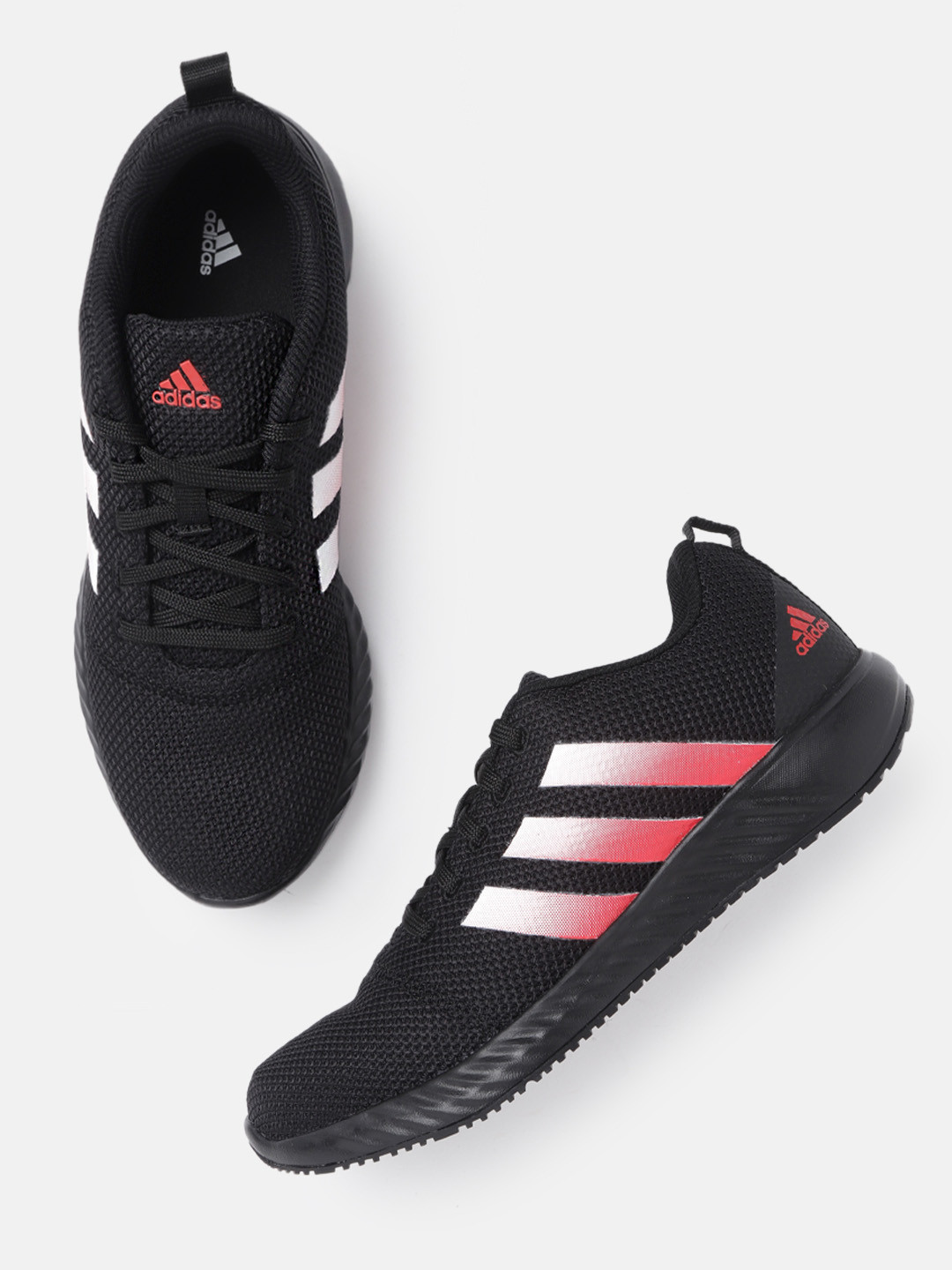 

ADIDAS Men Black Woven Design Herlz Running Shoes