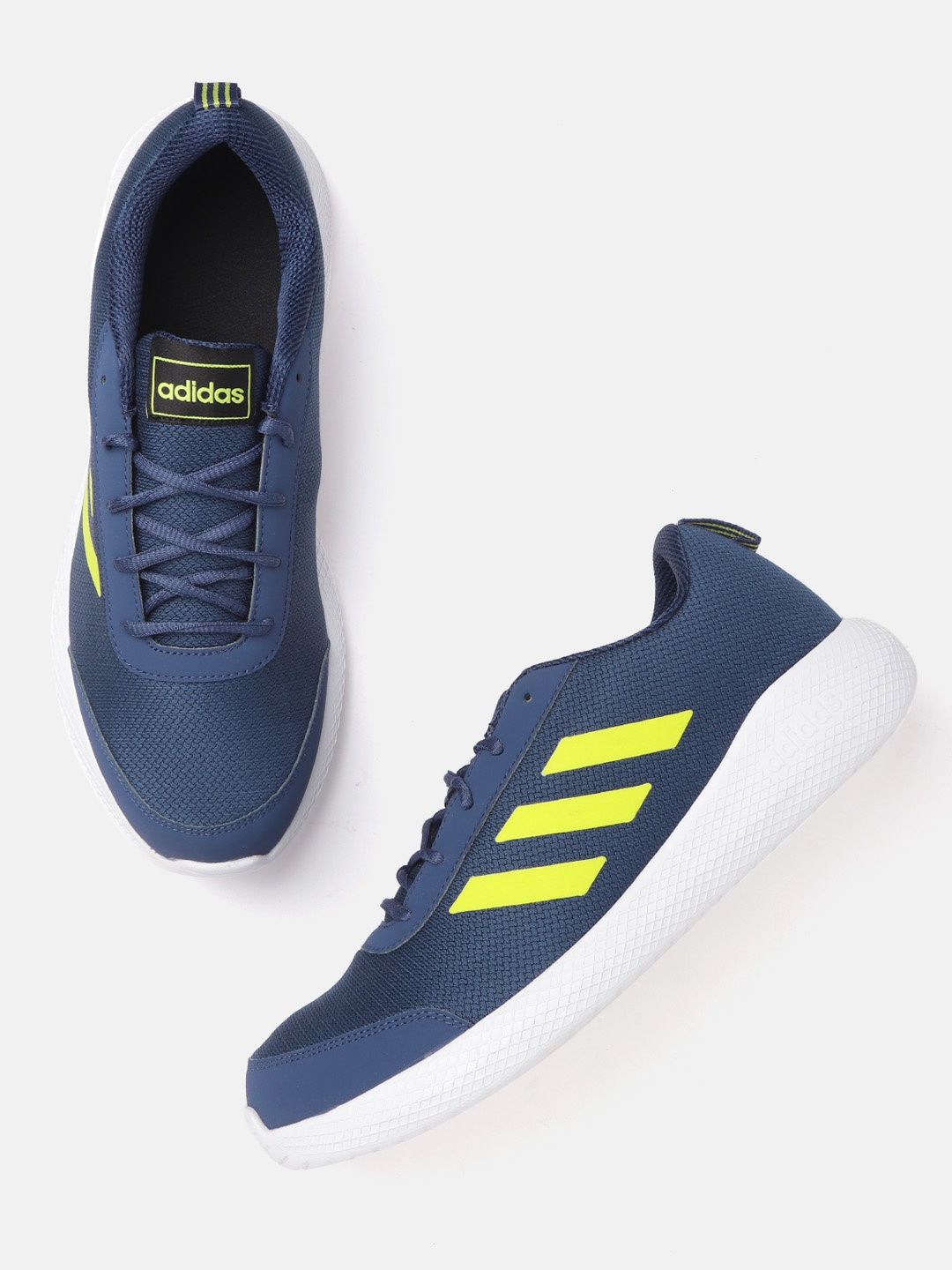 

ADIDAS Men Navy Classic Woven Design Running Shoes, Navy blue