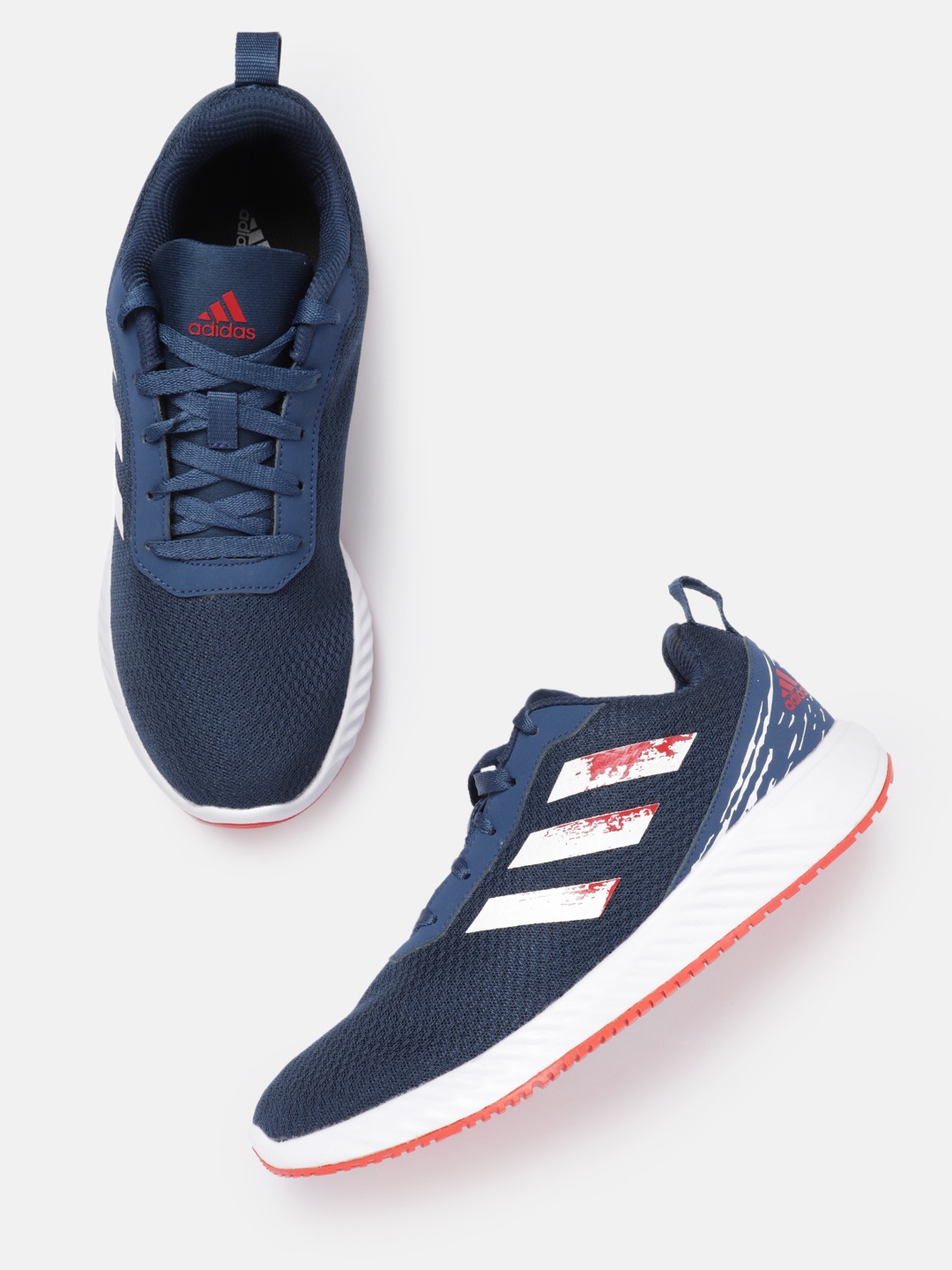 

ADIDAS Men Woven Design Adifloss Running Shoes With Signature Stripes, Navy blue