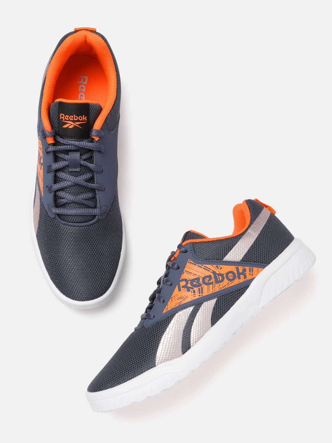 

Reebok Men Blue & Orange Austin Woven Design Running Shoes