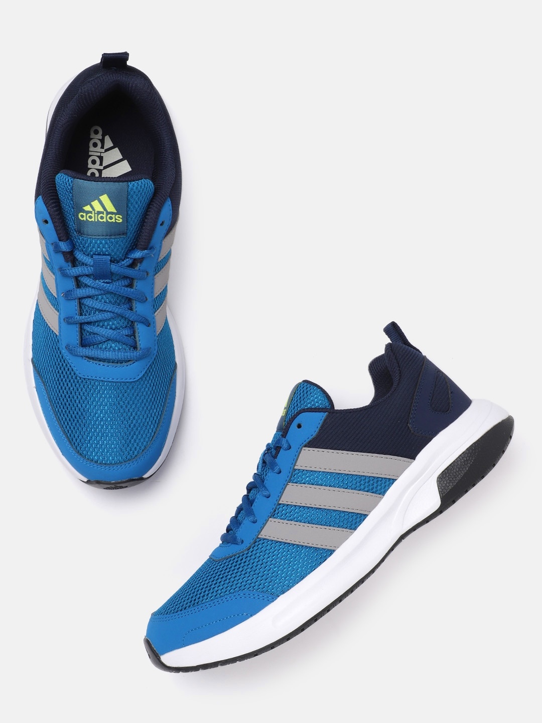

ADIDAS Men Blue & Grey Adiglide Woven Design Running Shoes