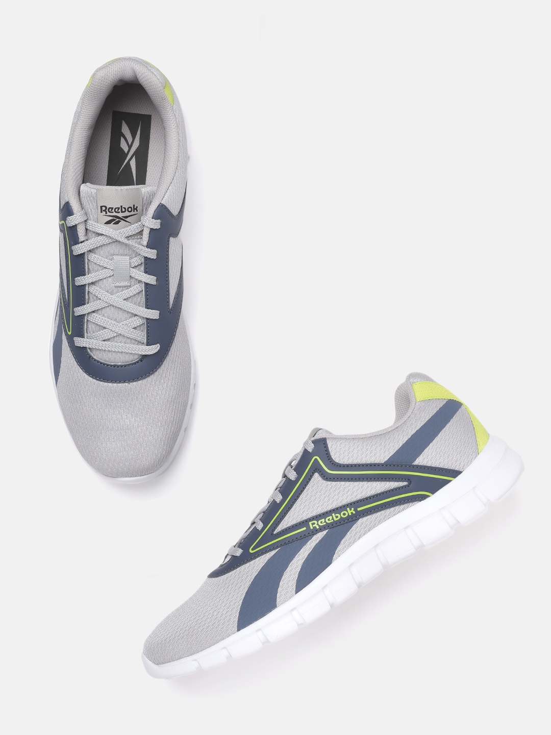 

Reebok Men Grey & Navy Blue Sprintfit Running Shoes
