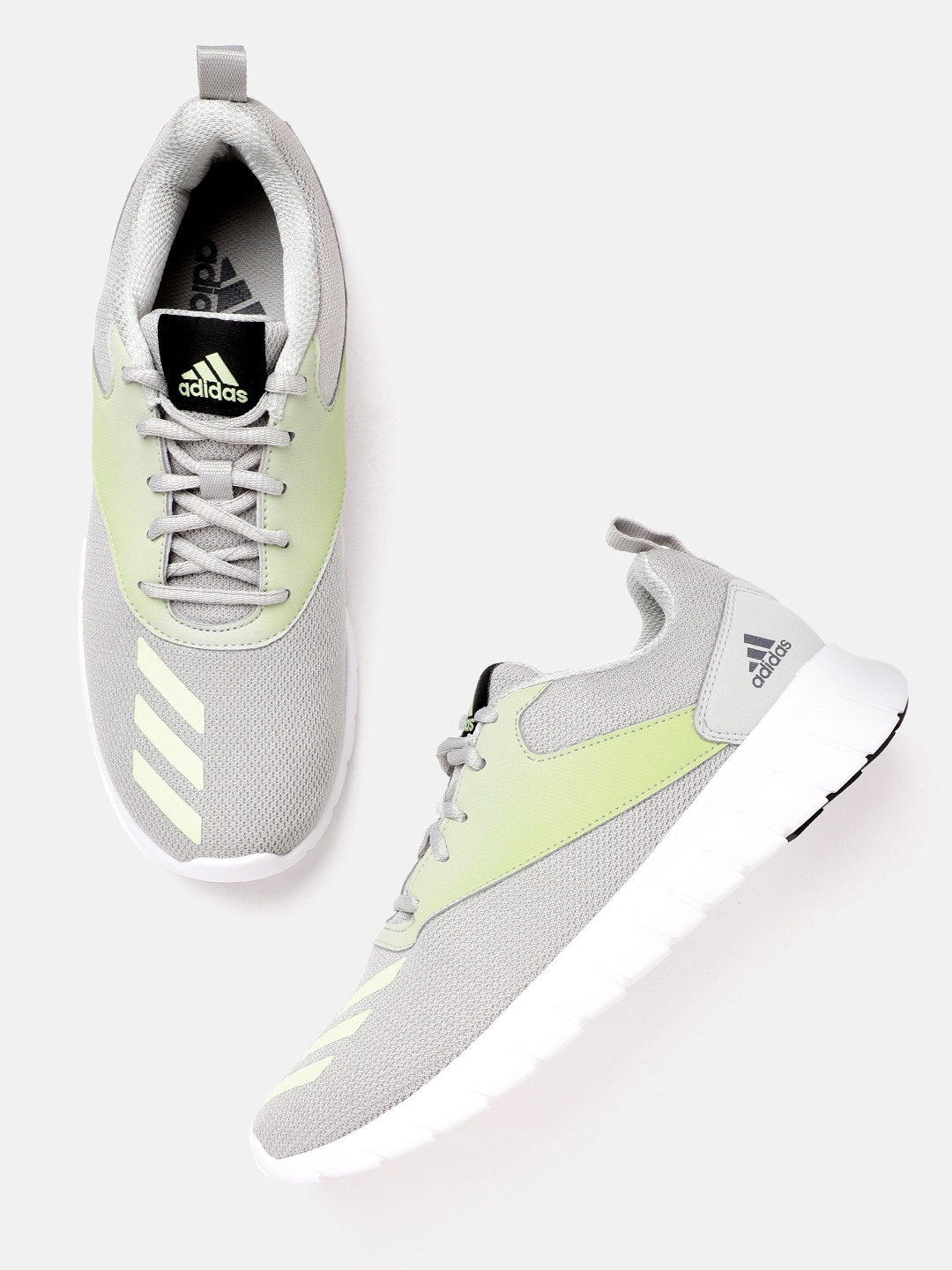 

ADIDAS Men Grey & Green Shereton Woven Design Running Shoes