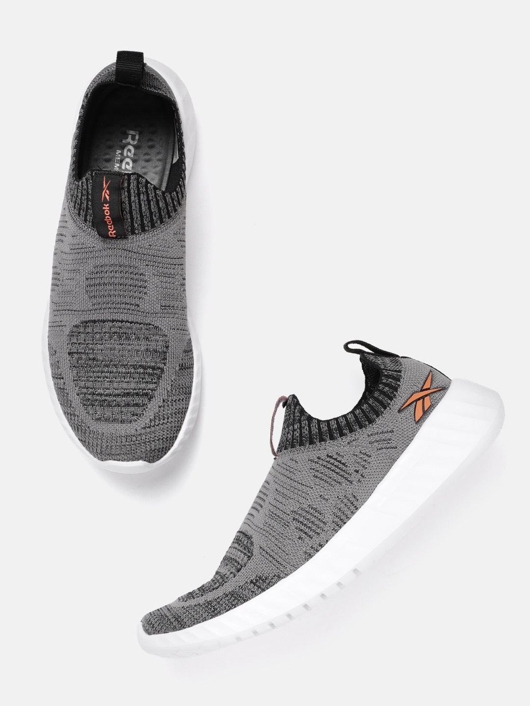 

Reebok Men Grey Woven Design Druhan Walking Shoes