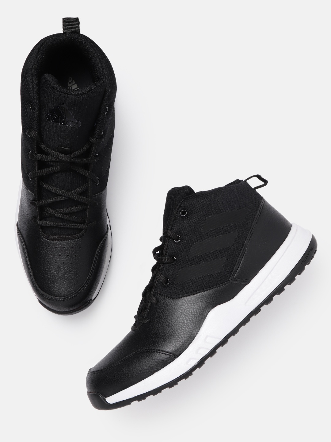 

ADIDAS Men Black Perforated Detail Court Rage Running Shoes