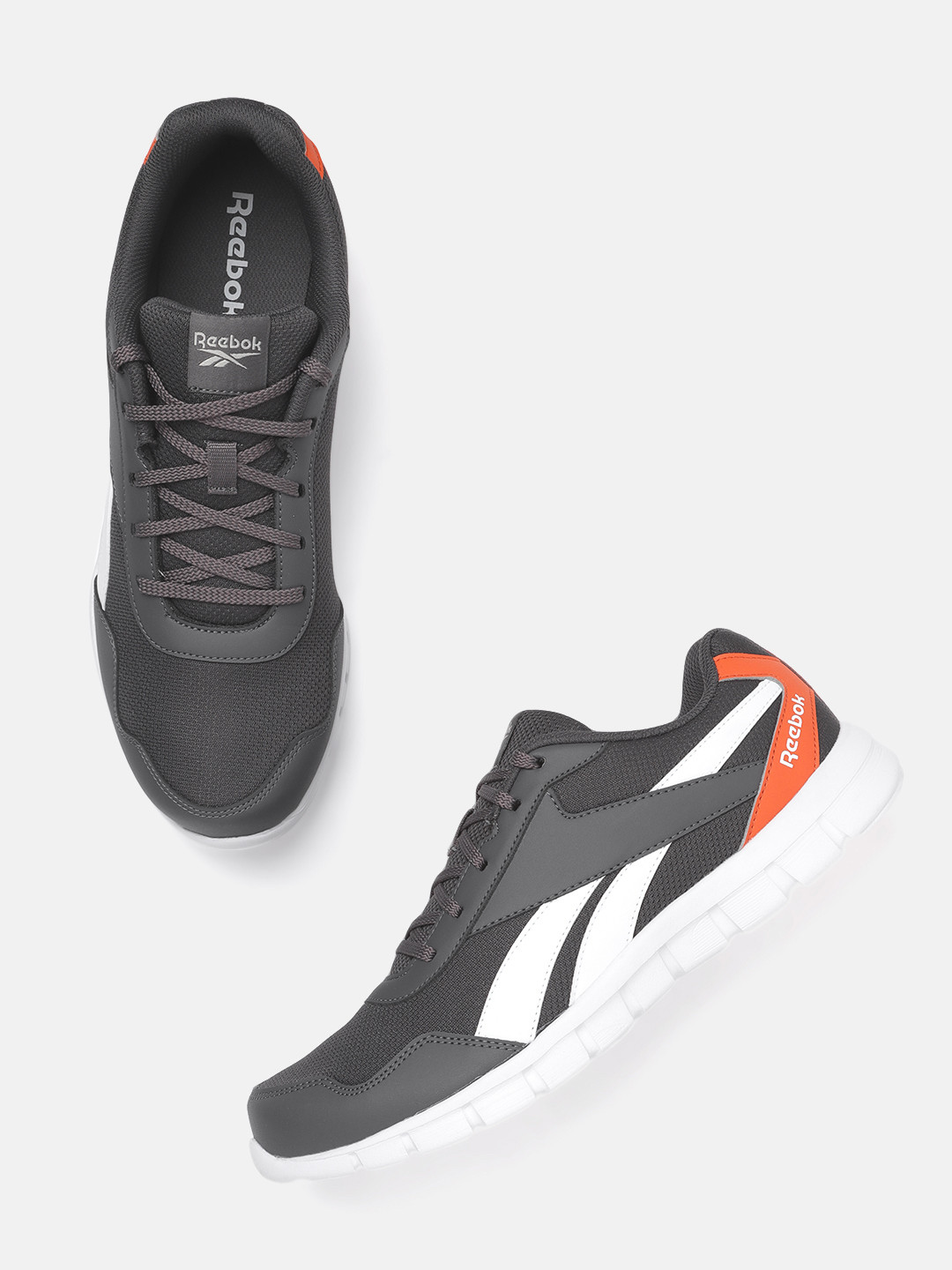 

Reebok Men Grey & Orange Ree-Fusion Running Shoes