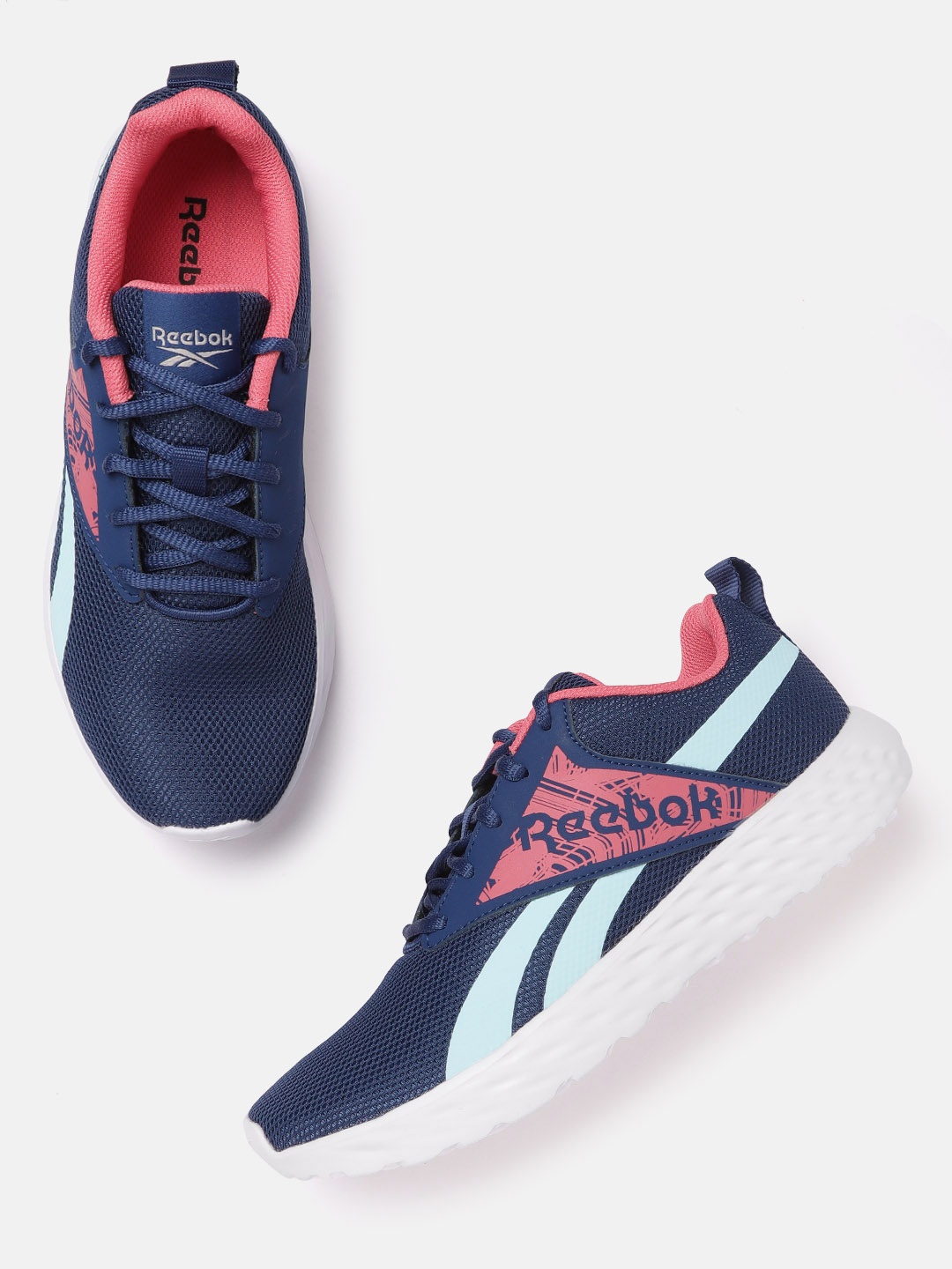 

Reebok Women Navy Blue Woven Design Austin Running Shoes