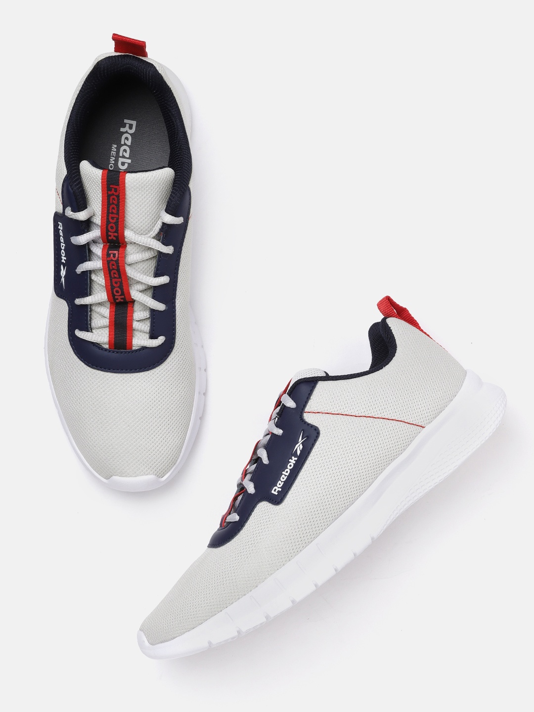 

Reebok Men Grey & Navy Blue Stride Walker Shoes