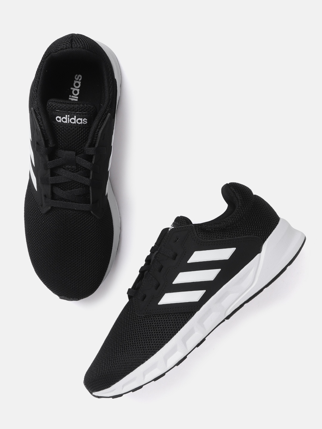 

ADIDAS Women Black & White Woven Design Showtheway Sustainable Sneakers