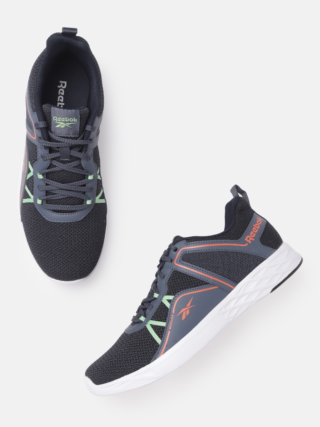 

Reebok Men Navy Quick Drifter Woven Design Running Shoes, Navy blue