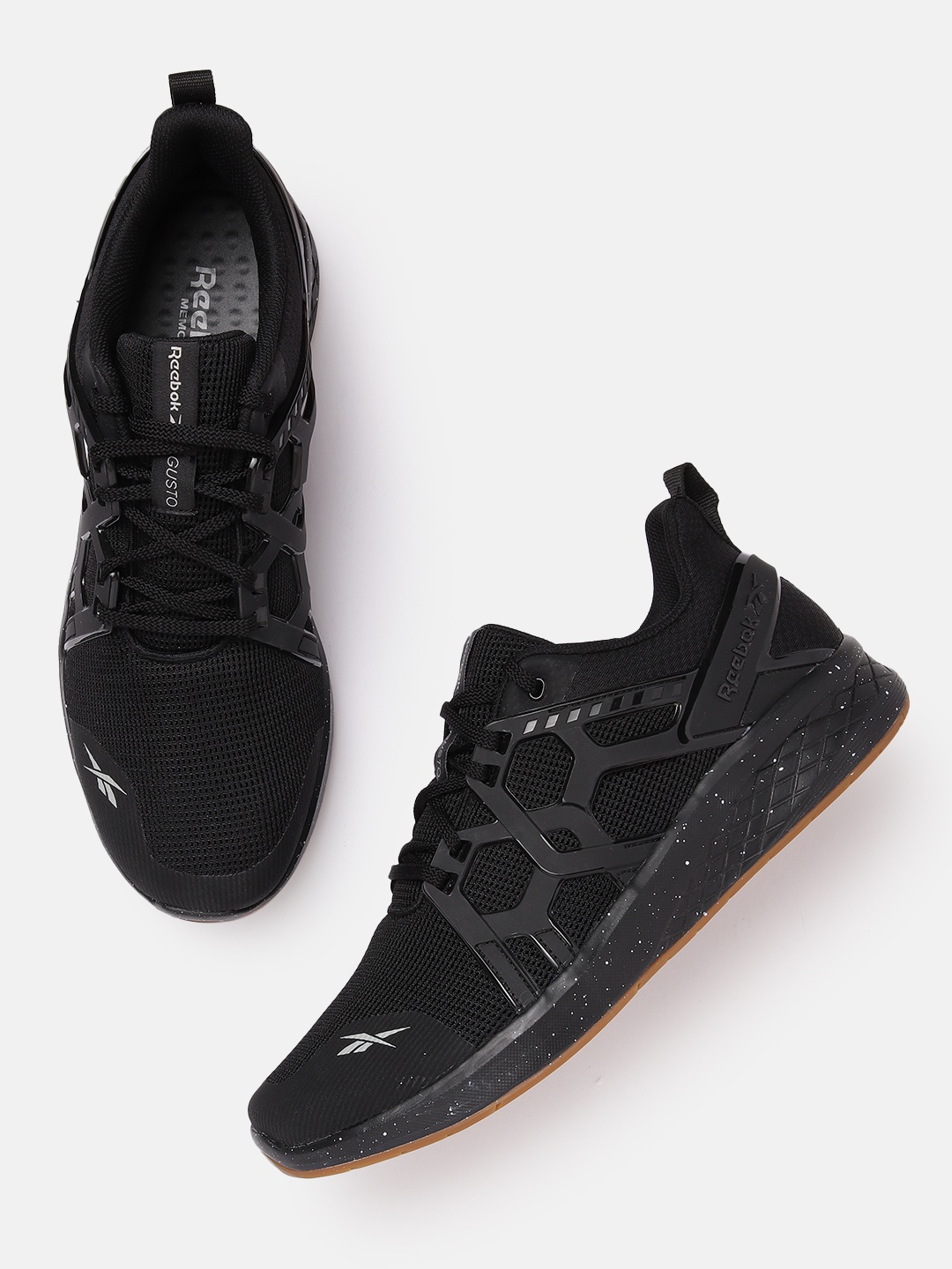 

Reebok Men Woven Design Gusto Highworth Running Shoes, Black