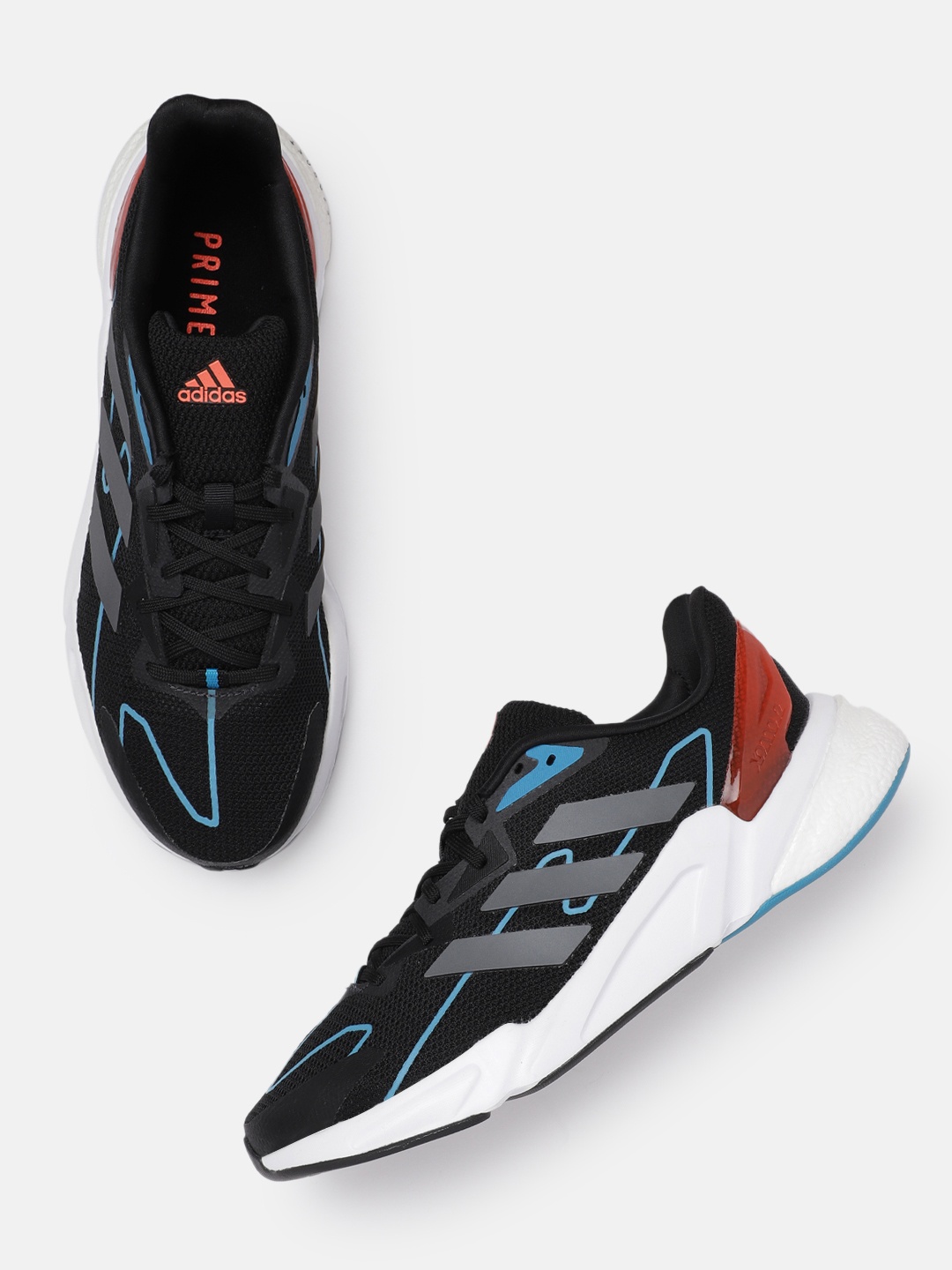 

ADIDAS Men Black & Blue Woven Design X9000L2 Running Shoes