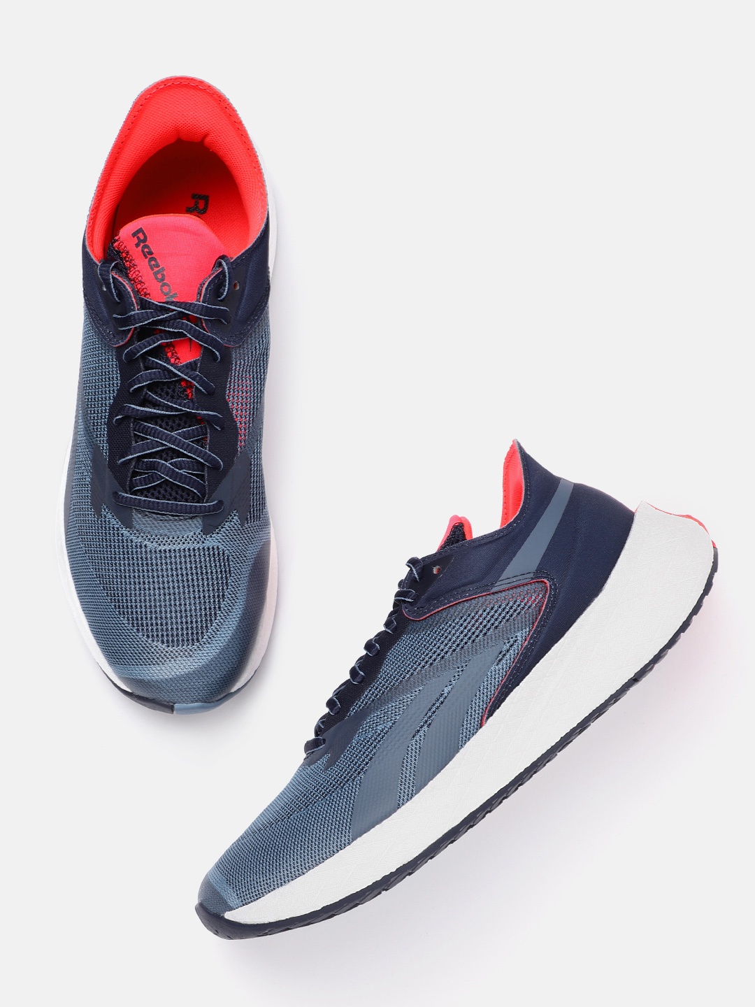 

Reebok Men Teal Blue Woven Design Floatride Energy Symmetro Running Shoes
