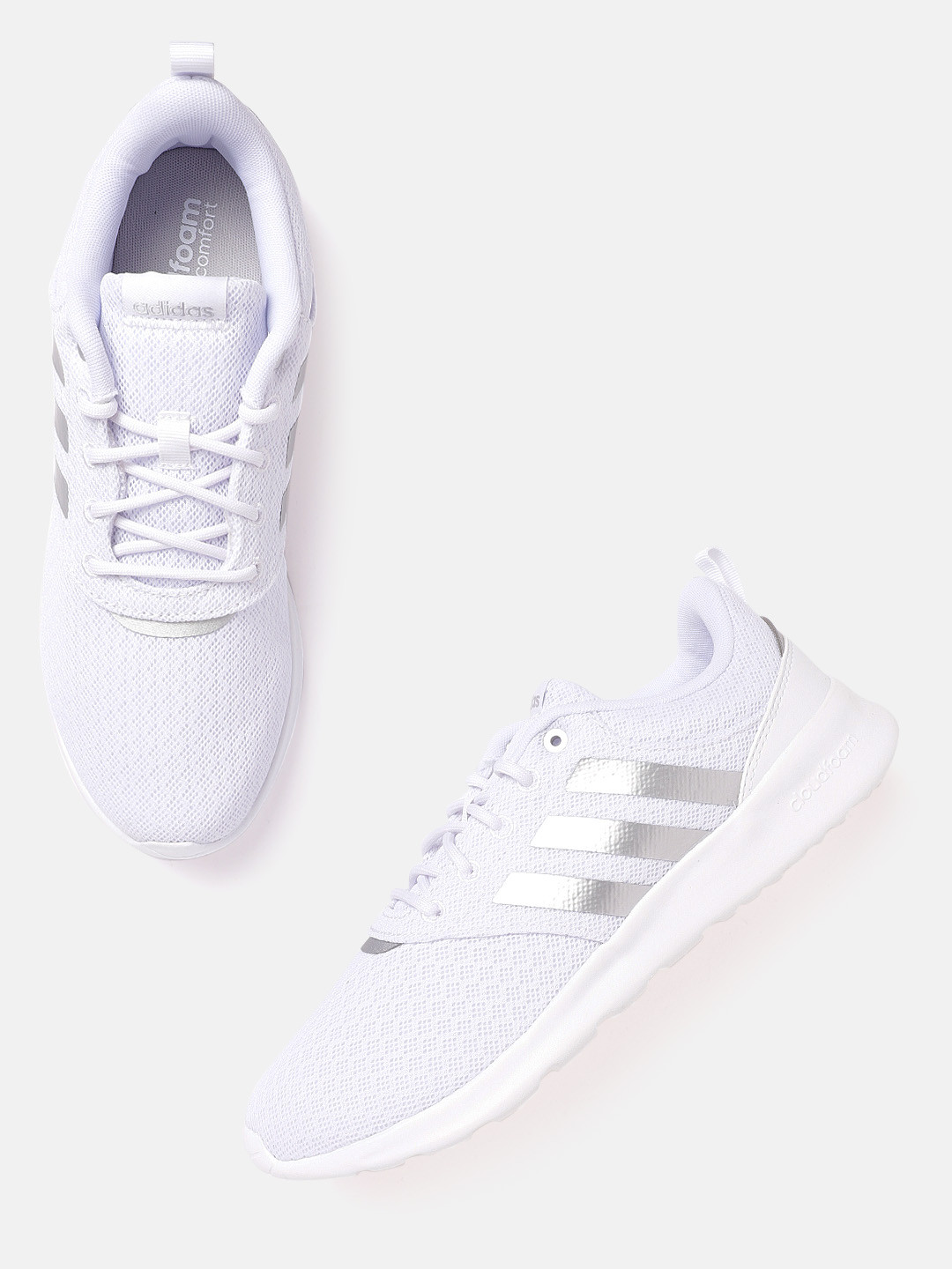 

ADIDAS Women White Woven Design QT Racer 2.0 Running Shoes