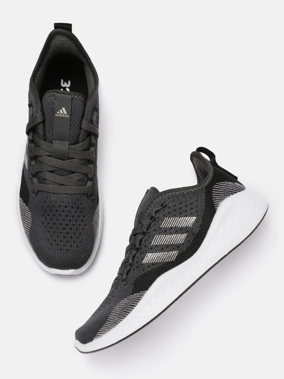 

ADIDAS Women Charcoal Grey Fluidflow 2.0 Woven Design Sustainable Running Shoes