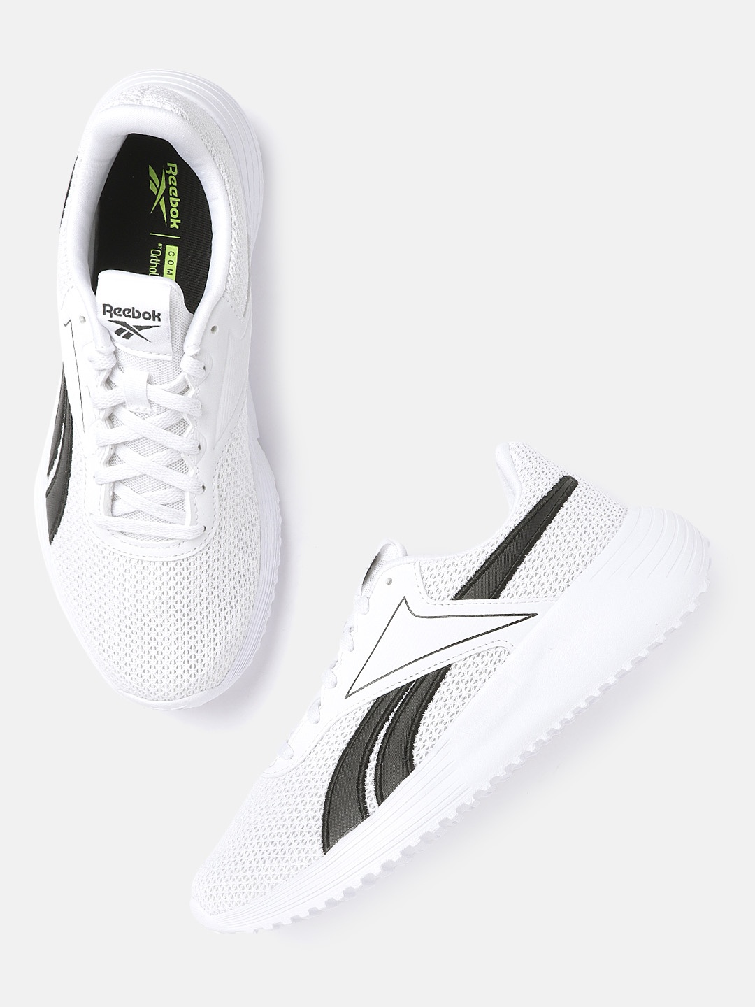 

Reebok Women White & Black Woven Design Lite 3 Running Shoes