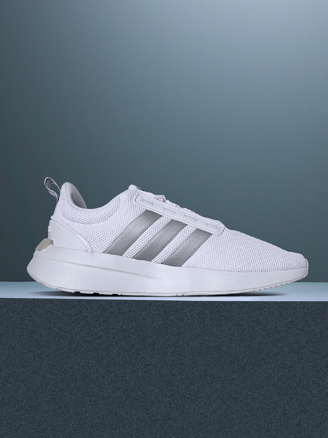 

ADIDAS Women White & Silver-Toned Racer TR21 Sustainable Shoes