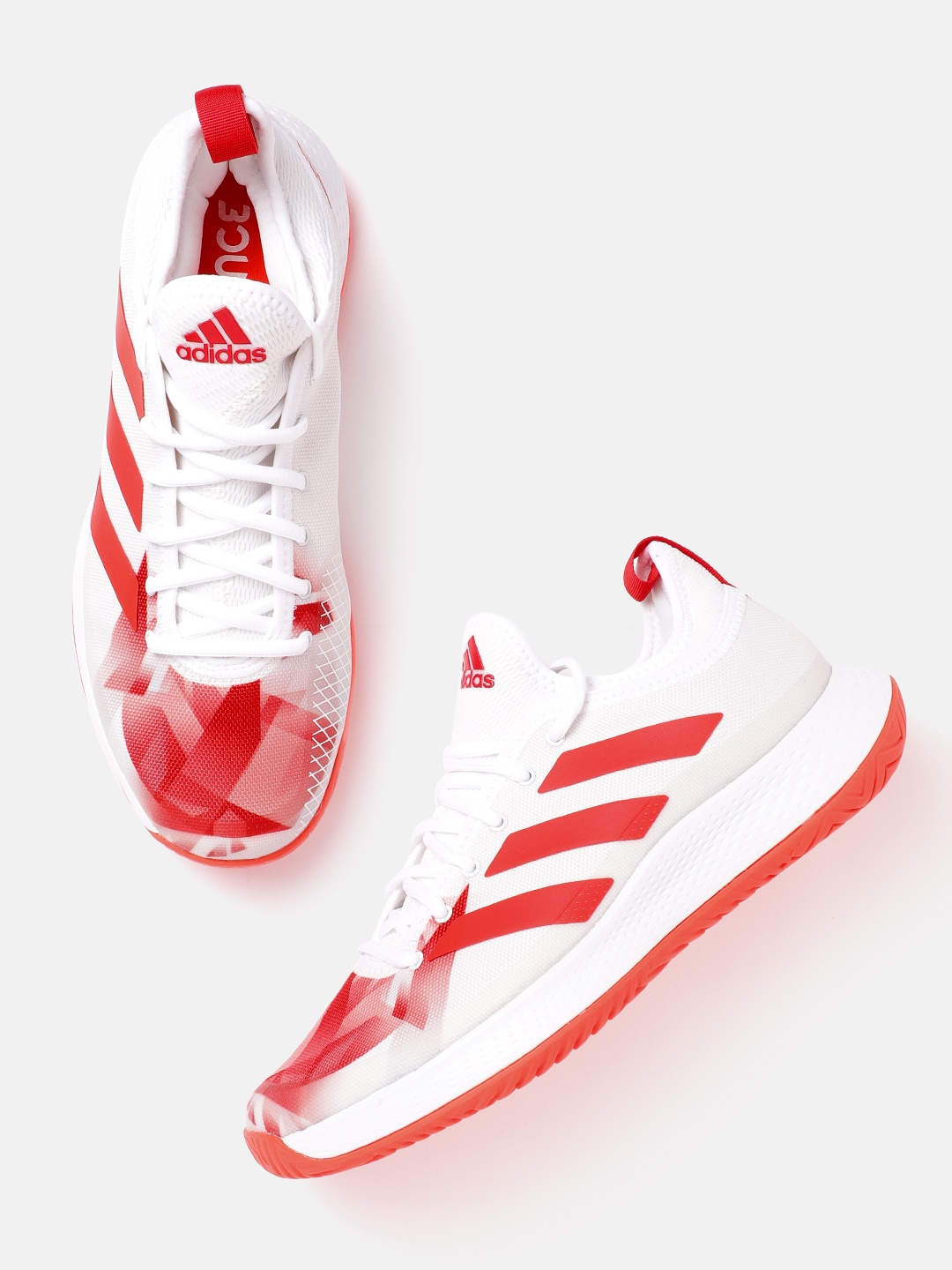 

ADIDAS Men White & Red Defiant Generation Printed Tennis Shoes