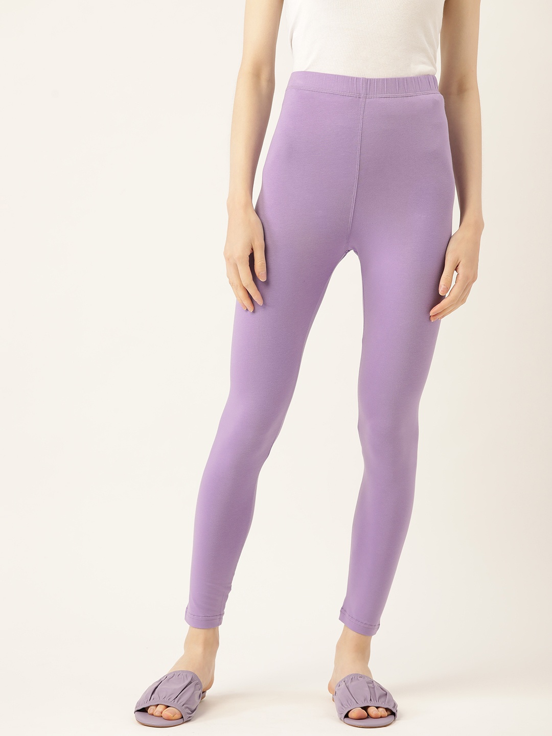 

Leading Lady Women Lavender Solid Ankle Length Leggings