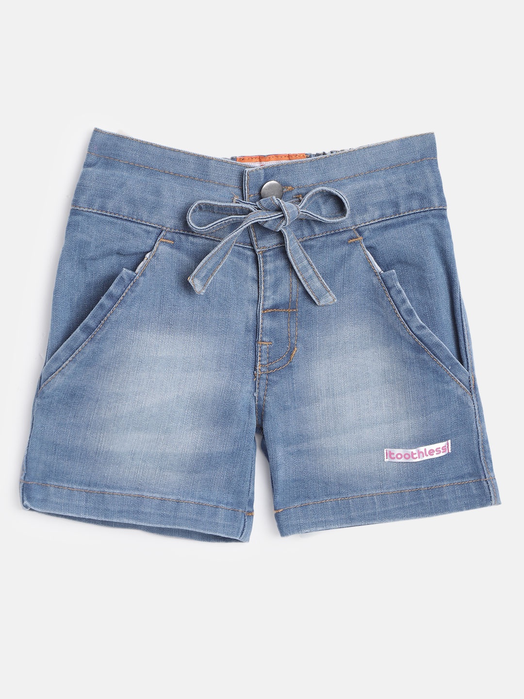 

toothless Girls Blue Washed Denim Shorts