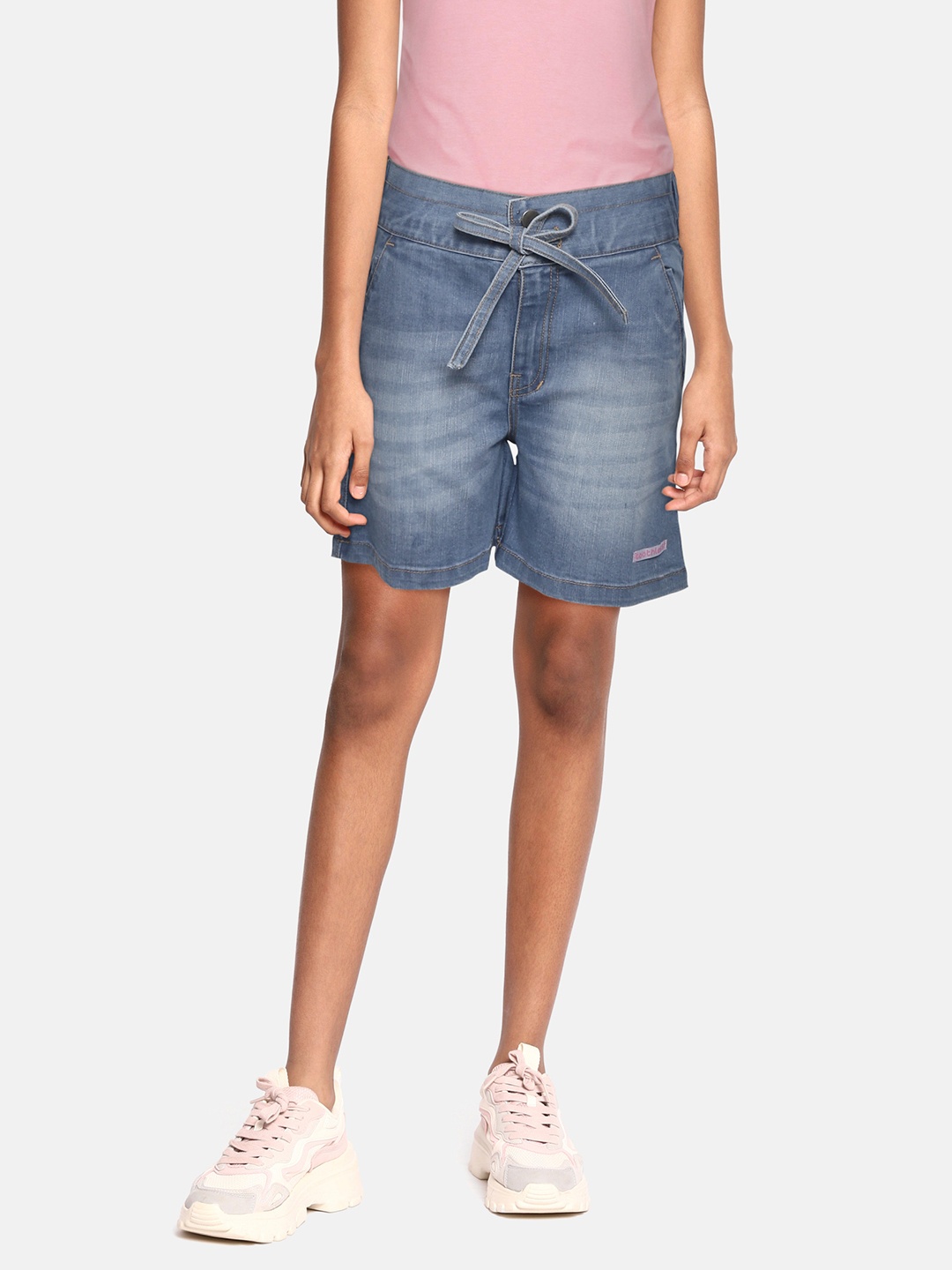 

toothless Girls Blue Washed Denim Shorts
