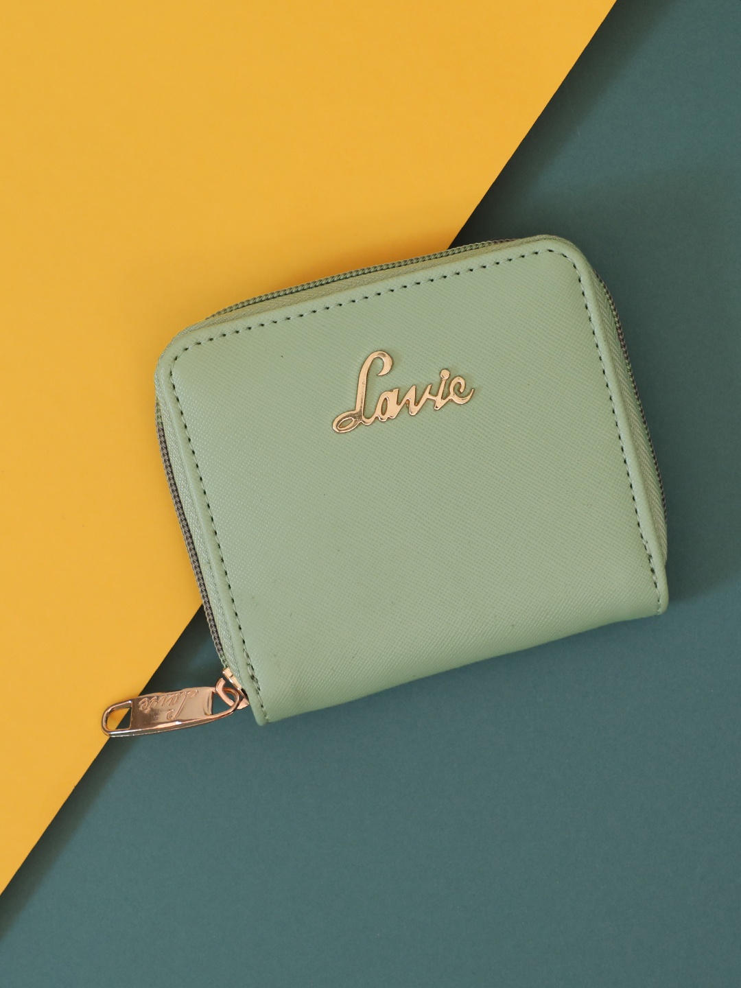 

Lavie Rally Pro Mint Green Solid Zip Around Wallet
