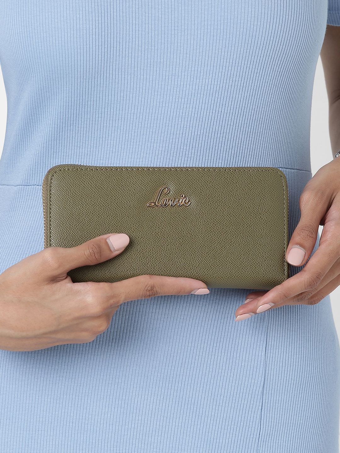 

Lavie Sacy Pro Olive Green Zip Around Wallet