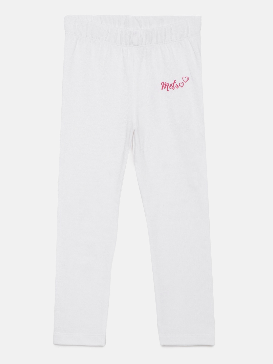 

METRO KIDS COMPANY Girls White Solid Ankle Length Leggings