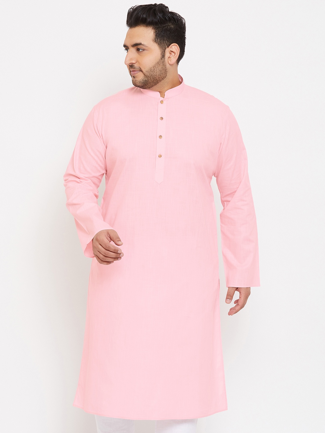 

VASTRAMAY Men Pink Kurta