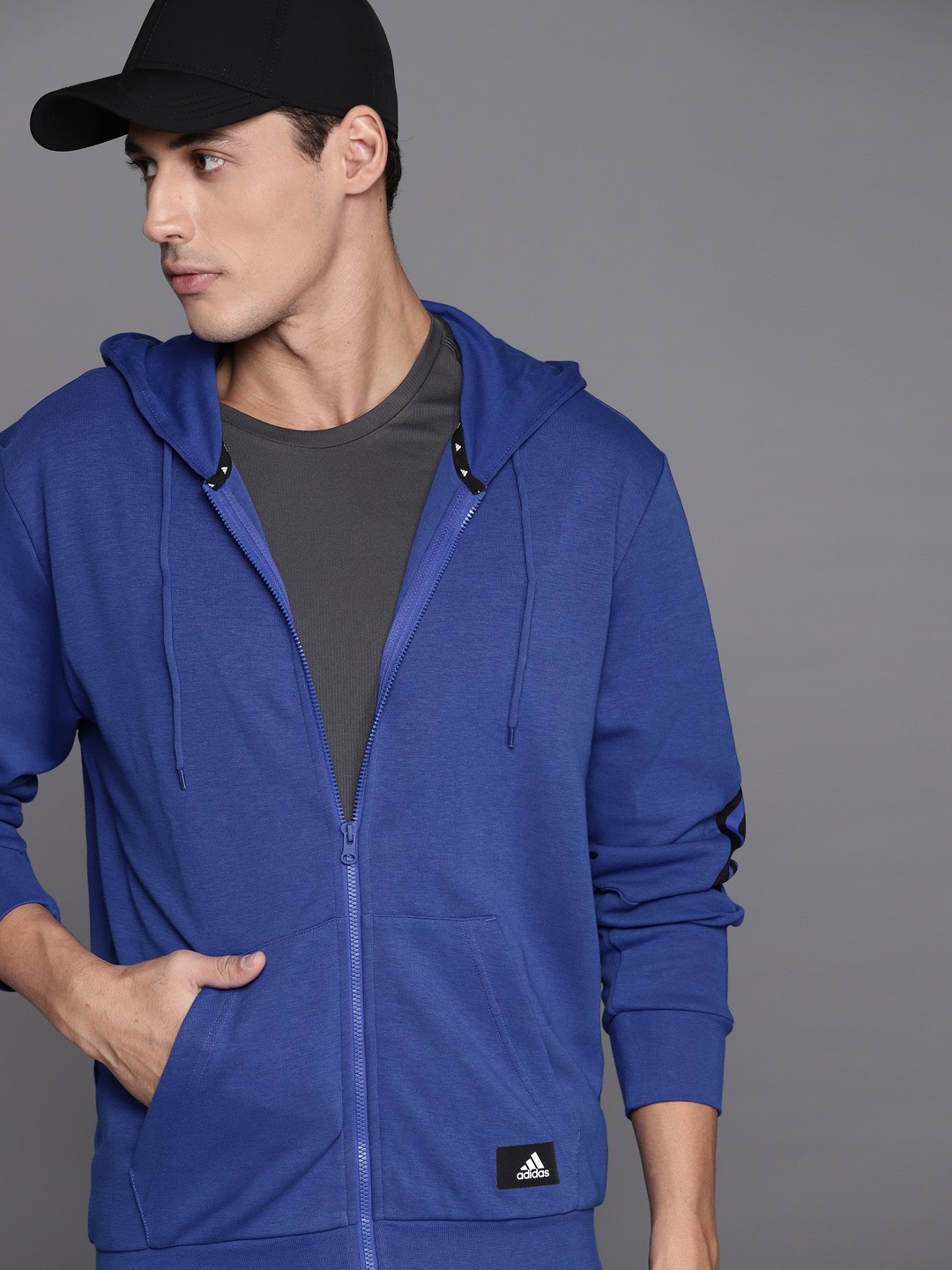 

ADIDAS Men Blue Solid Future Icon Training Jacket