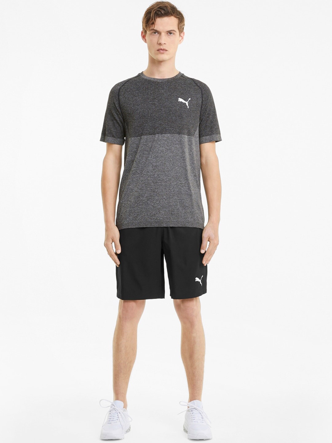 Puma Men Black Mid-Rise Outdoor Sports Shorts