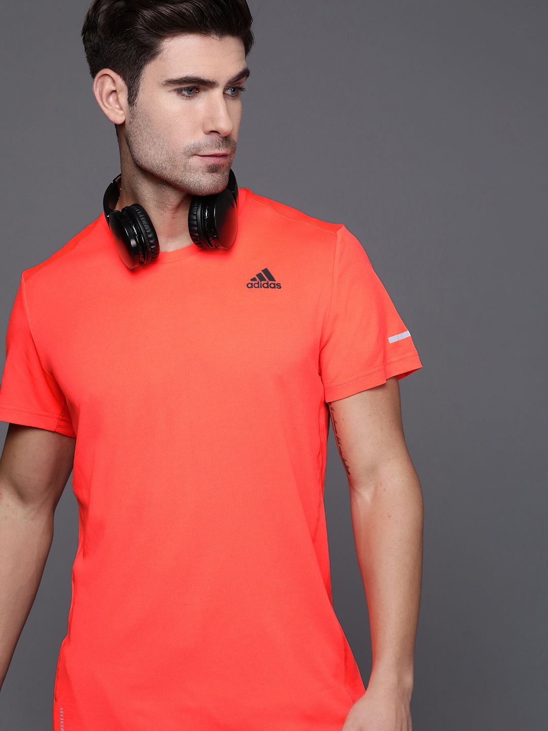 

ADIDAS Men Coral Red Run It T-shirt
