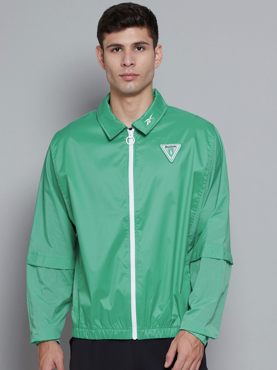 

Reebok Men Teal Blue MYT Woven Training Sporty Jacket