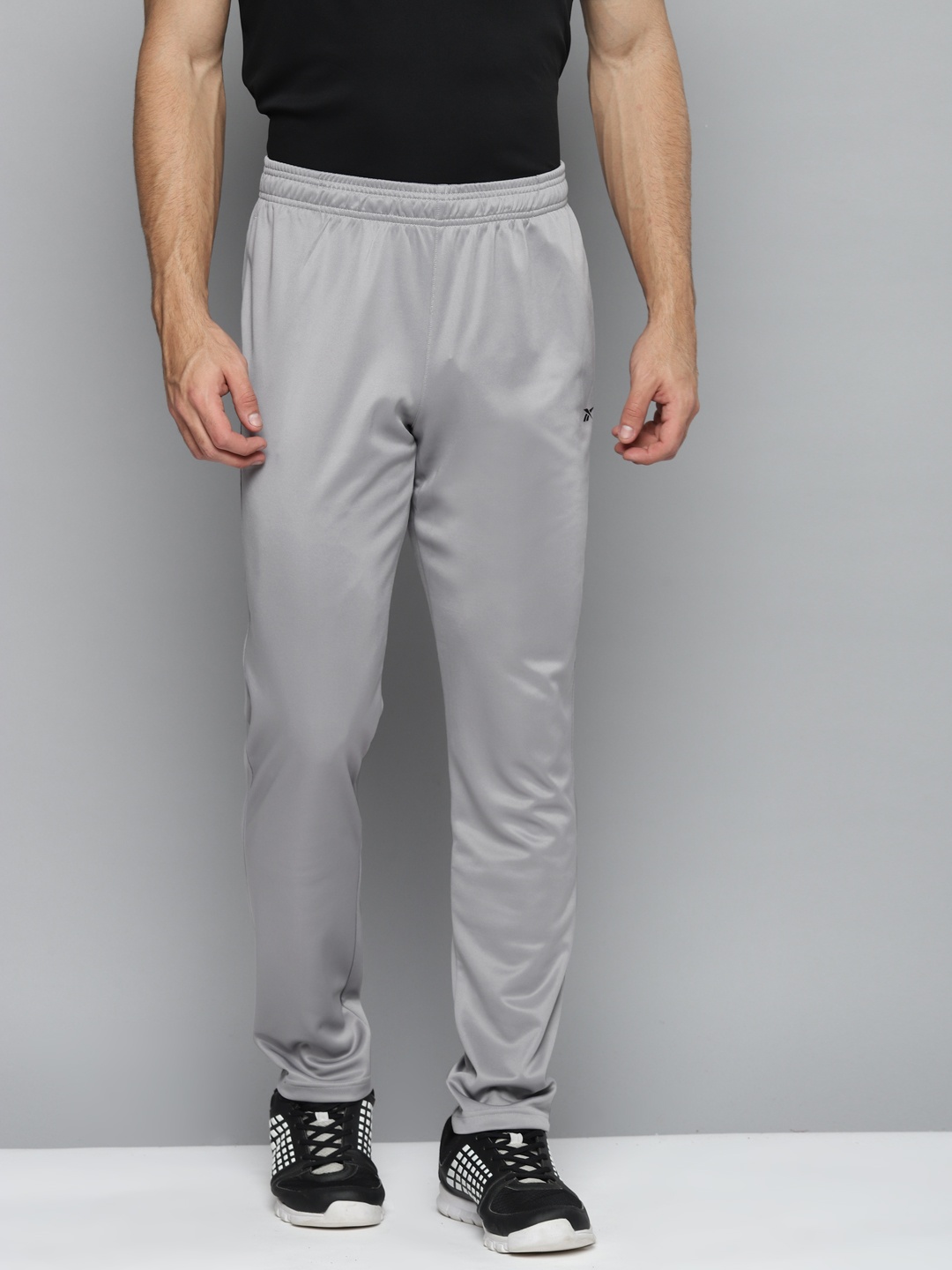 

Reebok Men Grey Solid Foundation Base Training Track Pants