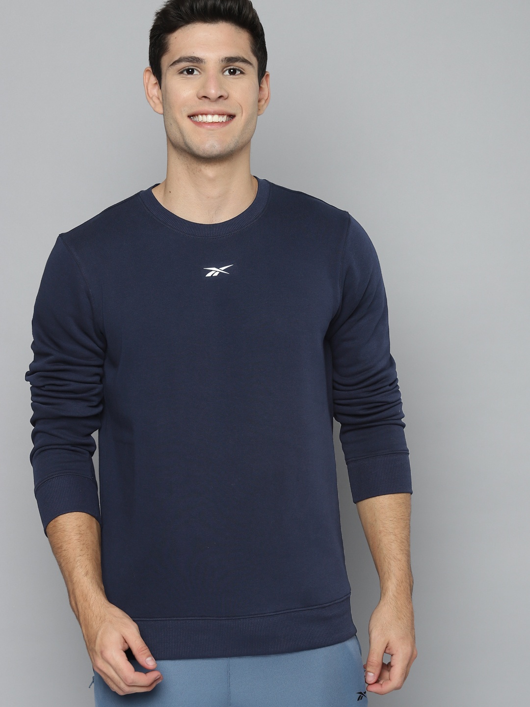 

Reebok Men Navy Blue Training Sweatshirt