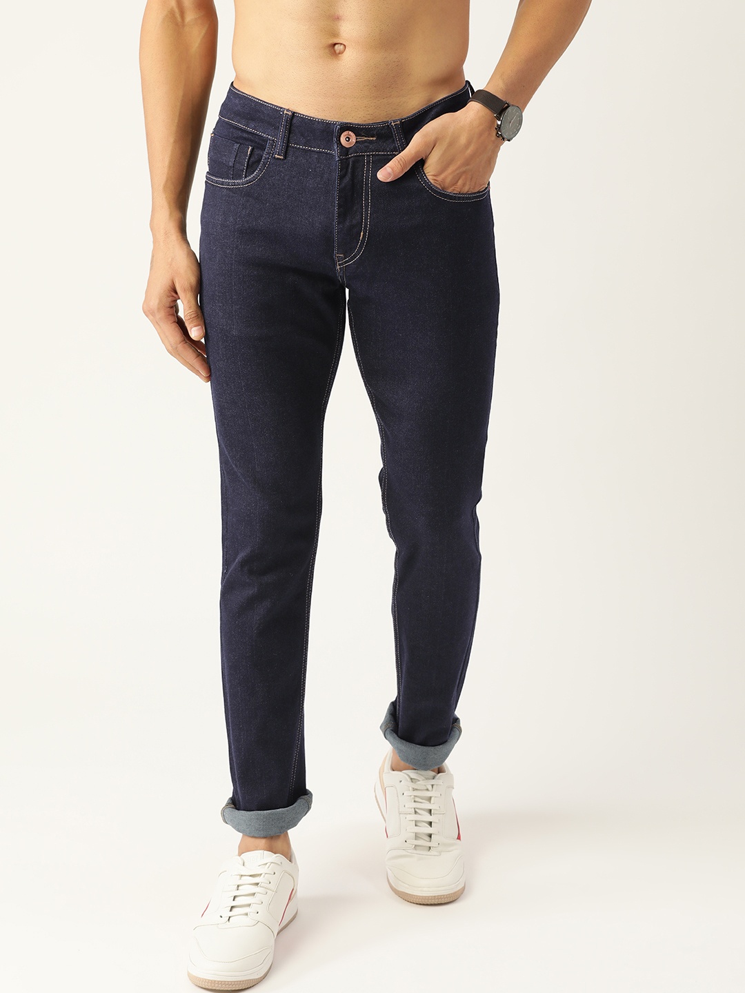 

Flying Machine Men Navy Blue Michael Slim Fit Stretchable Jeans