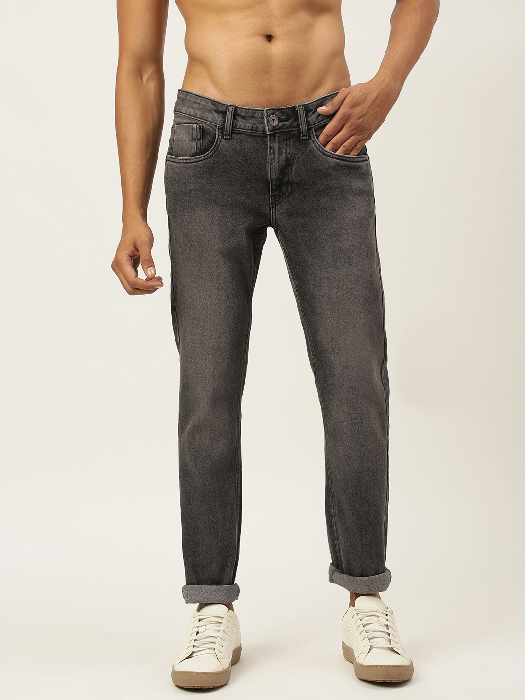 

Flying Machine Men Black Jackson Skinny Fit Low-Rise Light Fade Stretchable Jeans