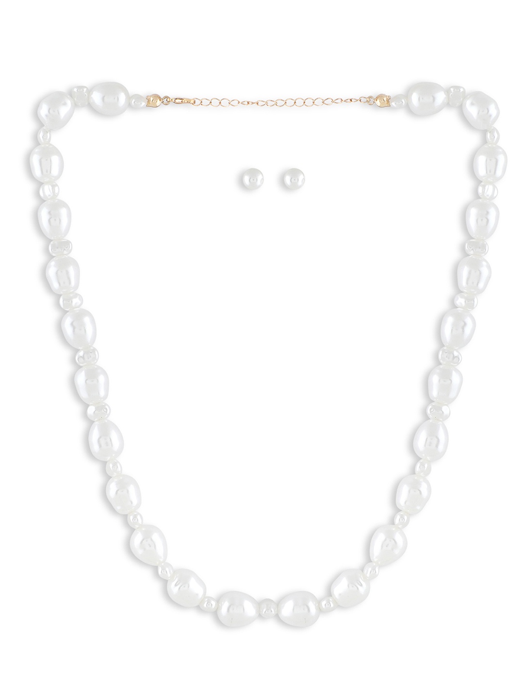 

AMI Gold-Plated White Pearl Beaded Jewellery Set